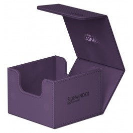 Ultimate Guard Sidewinder 133+ Monocolor Purple - Purple rectangular card deck box with textured finish, hinged flip-top lid, and "Sidewinder 133+" embossed on the front side.