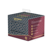 Ultimate Guard Katana: The Shogun's Journey Part II Sidewinder 100+ Xenoskin - Shippou (Blue / Dark Red) - Dark blue and dark red patterned box with gold logo and text, geometric Xenoskin texture.