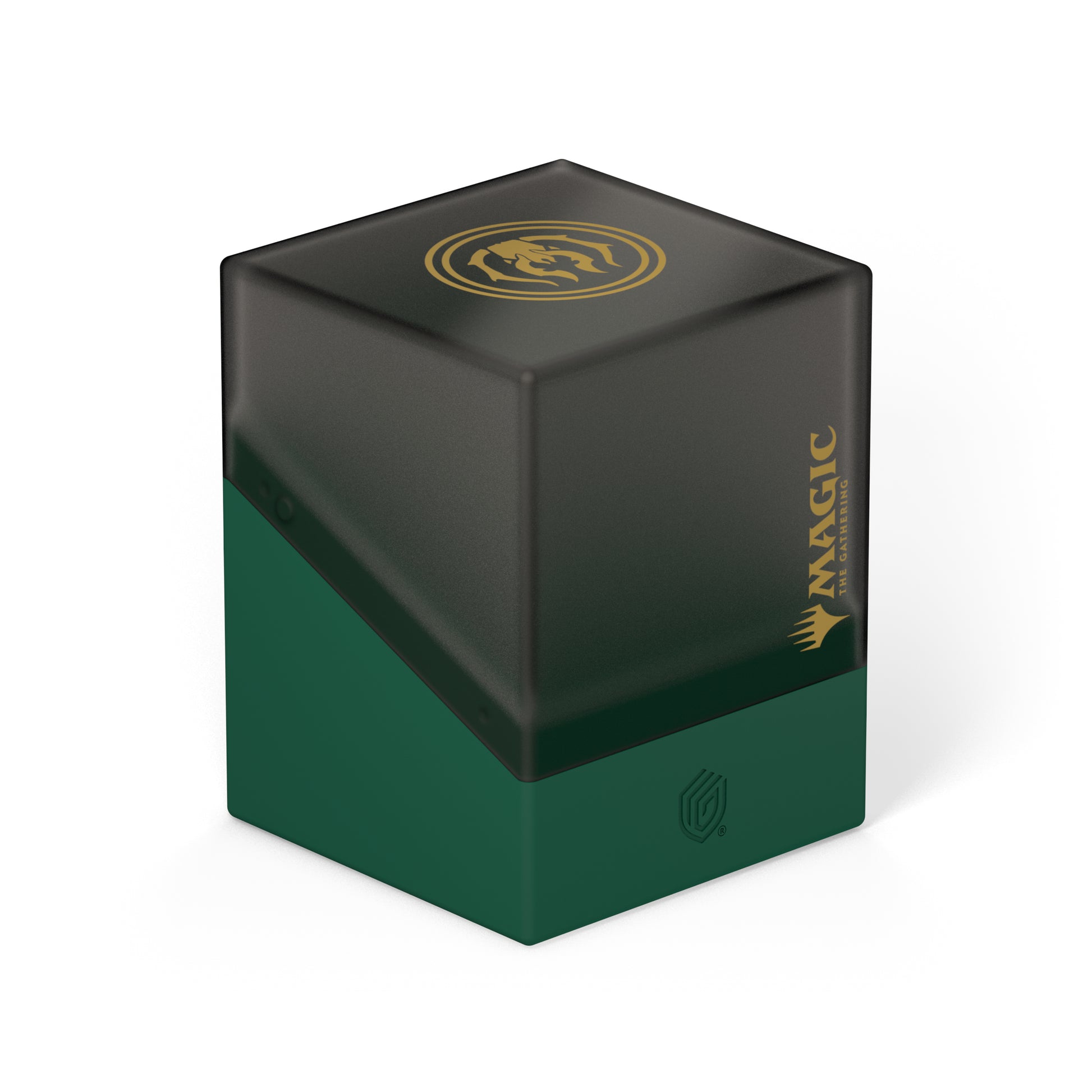 Ultimate Guard Boulder 100+ Magic: The Gathering "Guild Summit" - Golgari - Two-tone black and dark green deck box with gold Magic logo and emblem for card storage.