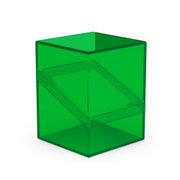 Ultimate Guard: Boulder 100+ Clear - Emerald - Transparent emerald green rectangular deck box with a hinged lid and smooth finish.