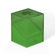 Ultimate Guard Hybrid Boulder 100+: Magic the Gathering Mana Edition - Forest - Translucent green durable plastic deck box with tree emblem for Magic the Gathering cards.