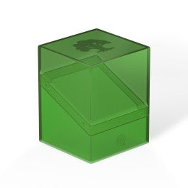 Ultimate Guard Hybrid Boulder 100+: Magic the Gathering Mana Edition - Forest - Translucent green durable plastic deck box with tree emblem for Magic the Gathering cards.