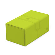 Ultimate Guard Twin Flip'n'Tray 200+ - Summer Edition - Lime - Lime green rectangular deck box with smooth matte finish and subtle embossed logo on top and side.