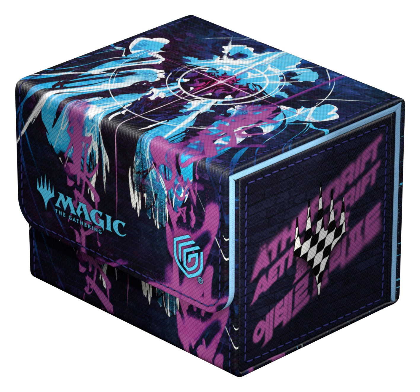 Ultimate Guard: Sidewinder 100+ Xenoskin Magic: The Gathering - Aetherdrift - Oildeep Gearhulk - The Gathering logos and geometric patterns.