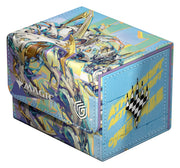 Ultimate Guard: Sidewinder 100+ Xenoskin Magic: The Gathering - Aetherdrift - Riptide Gearhulk - Blue and gold rectangular card storage box with intricate fantasy artwork and Ultimate Guard logo on the front panel.