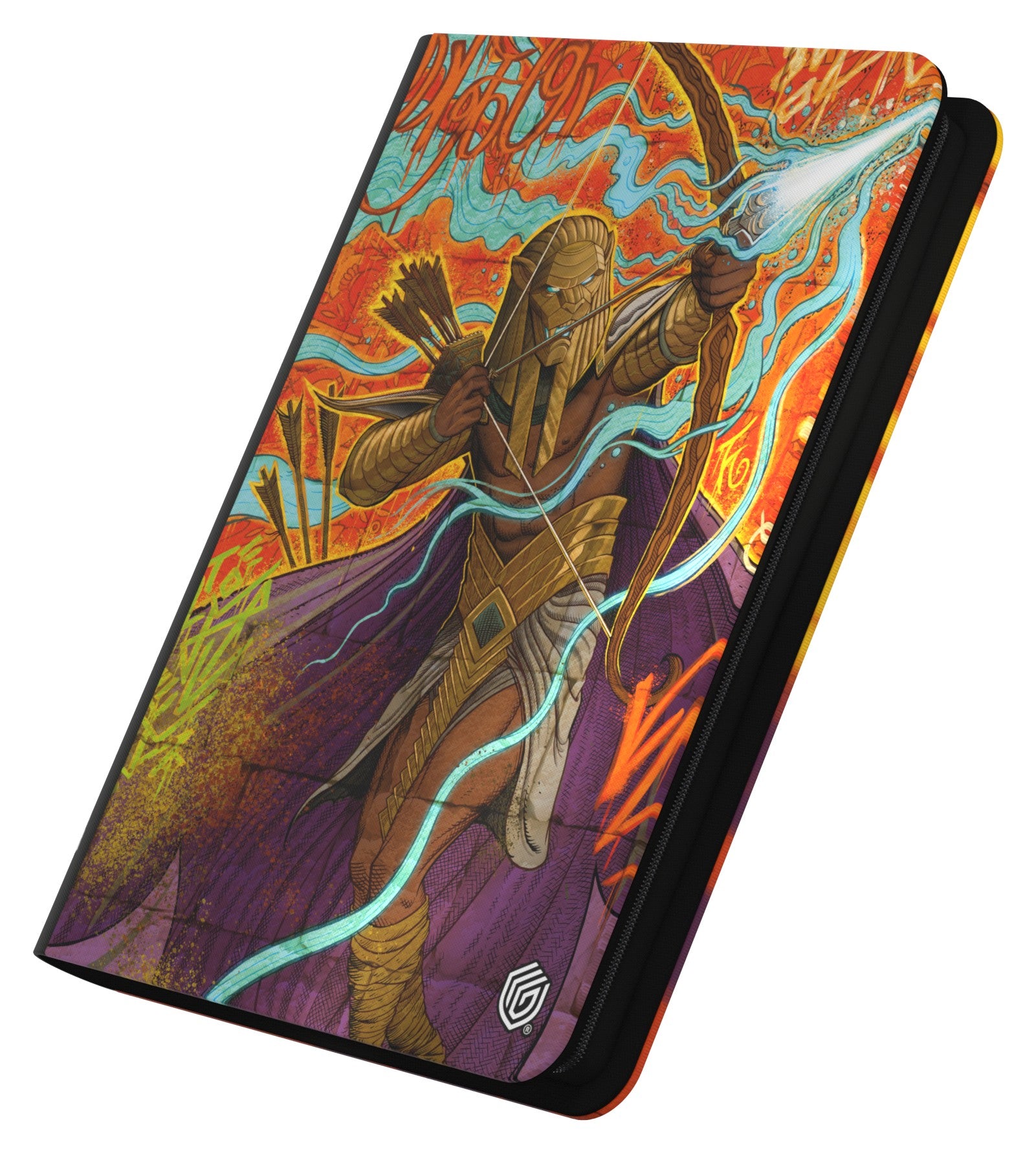 Ultimate Guard: Zipfolio 360 Xenoskin Magic: The Gathering - Aetherdrift- Ketramose, the New Dawn - The Gathering, featuring dynamic orange, purple, and blue tones with black zipper edges.