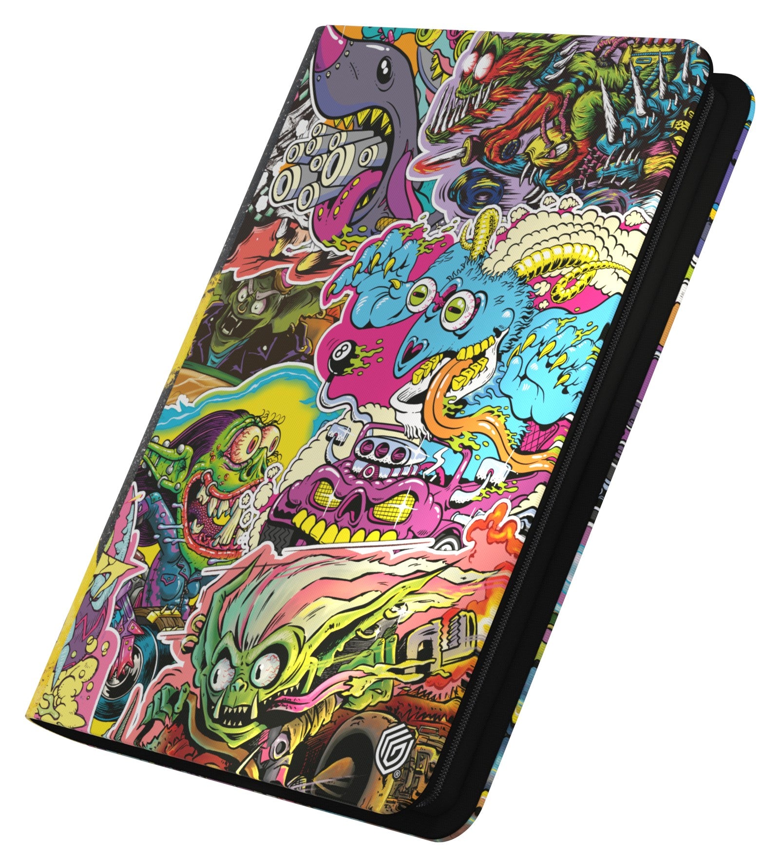 Ultimate Guard: Zipfolio 360 Xenoskin Magic: The Gathering - Aetherdrift- Revved-Up Racers - Colorful card binder featuring vibrant, detailed fantasy creature artwork with a black zipper edge.