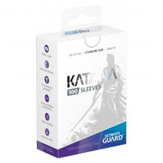 Katana Standard Sleeves 100 ct - White - White standard size card sleeves pack with Katana branding and Ultimate Guard logo, 100 count.