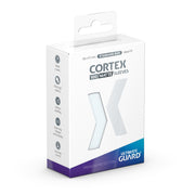Ultimate Guard Cortex Deck Protectors Matte 100 Count Transparent - White and purple box of Ultimate Guard Cortex 100 matte transparent card sleeves for deck protection.