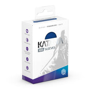 Katana Standard Sleeves 100 ct - Blue Bird - White and blue box of Katana Standard Sleeves with 100 translucent blue card sleeves visible through cutout.