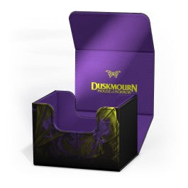Ultimate Guard Sidewinder: 100+ Xenoskin Magic: The Gathering Duskmourn - Kaito, Bane of Nightmares - Purple and black Ultimate Guard Sidewinder deck box with Duskmourn branding and Xenoskin textured finish.