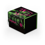 Ultimate Guard Sidewinder: 100+ Xenoskin Magic: The Gathering Duskmourn - Kona, Rescue Beastie - Black and neon green deck box with vivid pink and green fantasy artwork and Magic logo.