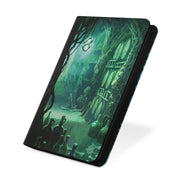 Ultimate Guard Zipfolio: 360 Xenoskin Magic: The Gathering Duskmourn - Forgotten Cellar - Black zipfolio with dark green and teal fantasy artwork depicting a mysterious forest scene and ancient ruins.