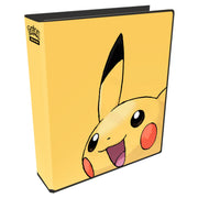 Ultra Pro 2" Binder: Pokémon - Pikachu - Yellow Ultra Pro 2" binder with large smiling Pikachu face and black trim edges.