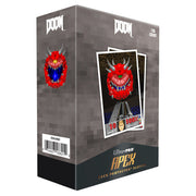 Deck Protector: Apex: Doom: Cacodemon (105) - Gray pixelated card sleeve box featuring a red Cacodemon monster from Doom with blue mouth and sharp teeth.