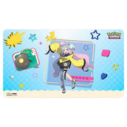 Playmat: Pokémon: Iono & Bellibolt - Blue Pokémon playmat featuring characters Iono and Bellibolt with star and lightning bolt accents.