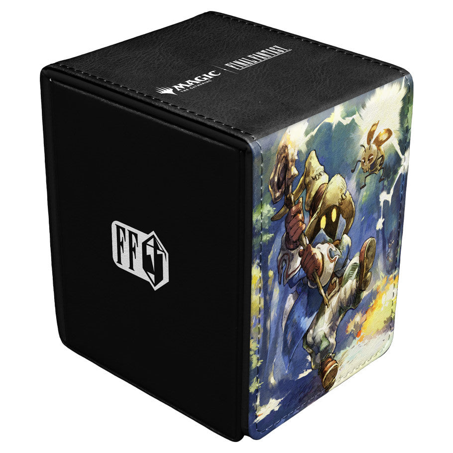 Ultra Pro Alcove Flip Box Magic the Gathering Final Fantasy Premium Y - Black Ultra Pro Alcove Flip Box with Magic the Gathering logo on side and colorful Final Fantasy artwork on front panel.