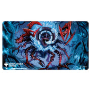 Ultra Pro Stitched Edge Playmat: Magic the Gathering: Commander Series - The Mindskinner - Blue and red playmat with stitched edges featuring a monstrous spider creature from Magic the Gathering Commander Series.