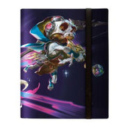 Ultra Pro Pro Binder 9-Pocket - Magic the Gathering Foundations - Black binder with colorful fantasy character art and black elastic strap closure.