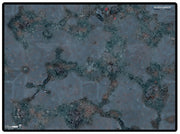 Ultra Pro Battle Mat: Warhammer 40,000 Killzone - Volkus A (PREORDER) - Dark gray and brown textured gaming mat with rocky terrain and crater details, designed for Warhammer 40,000 battles.