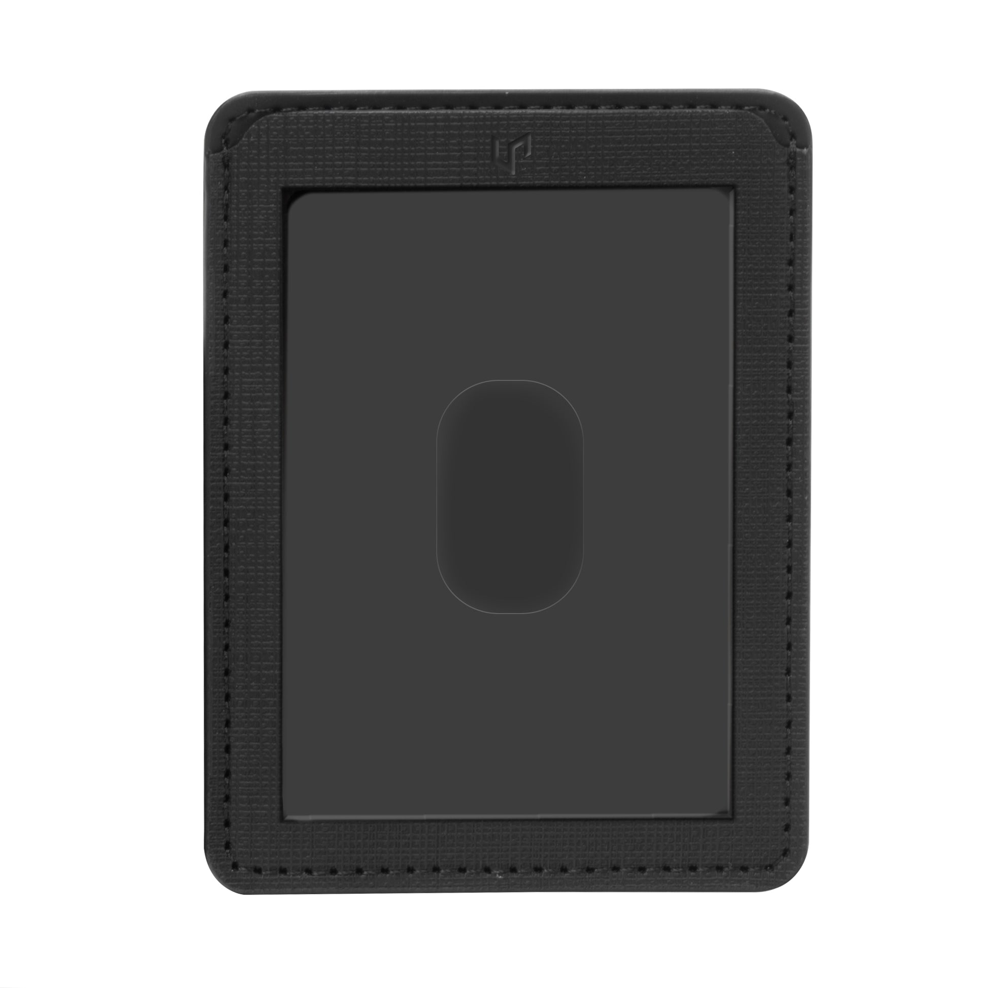 Ultra Pro Card Pocket: Patchcraft - Black - Black slim card pocket with transparent ID window and stitched edges.