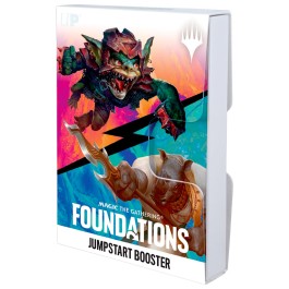 Ultra Pro 15+ Card Box 3-Pack - Magic the Gathering Foundations - White rectangular box featuring colorful, dynamic artwork of a monstrous creature and swirling fantasy elements, labeled.