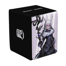 Ultra Pro Alcove Flip Box - Magic: The Gathering Final Fantasy - Y'shtola Night's Blessed (PREORDER) - Black rectangular card deck box featuring purple-haired Y'shtola character in fantasy armor holding a staff, with white logo