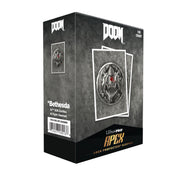 Ultra Pro Apex Sleeves - Doom: Creatures of Hell - Cacodemon (PREORDER) - Black and gray Ultra Pro Apex card sleeves box featuring red-eyed Cacodemon artwork from Doom.