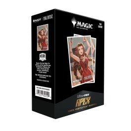 Ultra Pro Apex Sleeves - Magic: The Gathering Final Fantasy - Aerith Gainsborough (PREORDER) - The Gathering branding, and Ultra Pro Apex sleeves label.