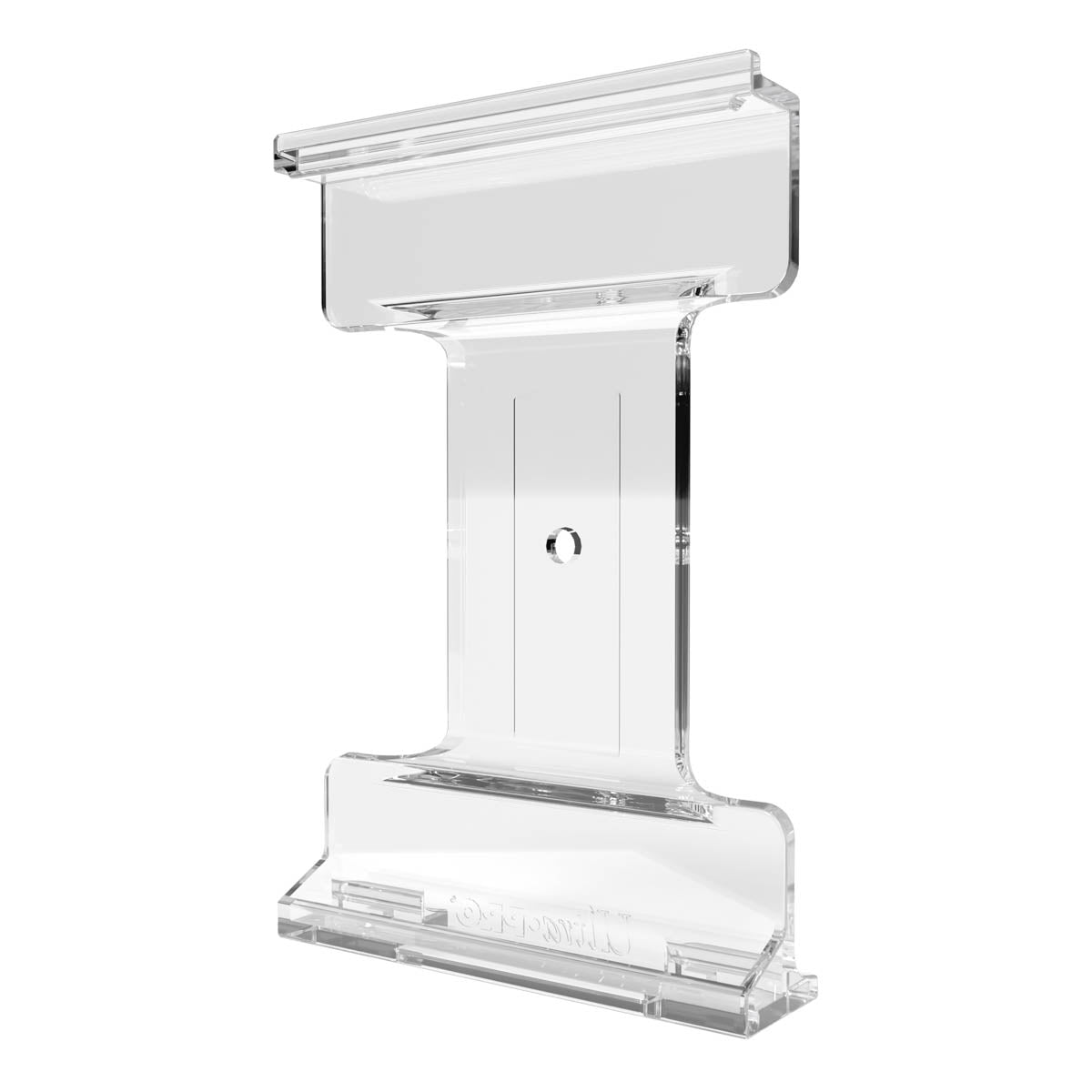 Ultra Pro One Touch Wall Display - Clear acrylic wall display holder with a T-shaped design and slots for holding card sleeves.