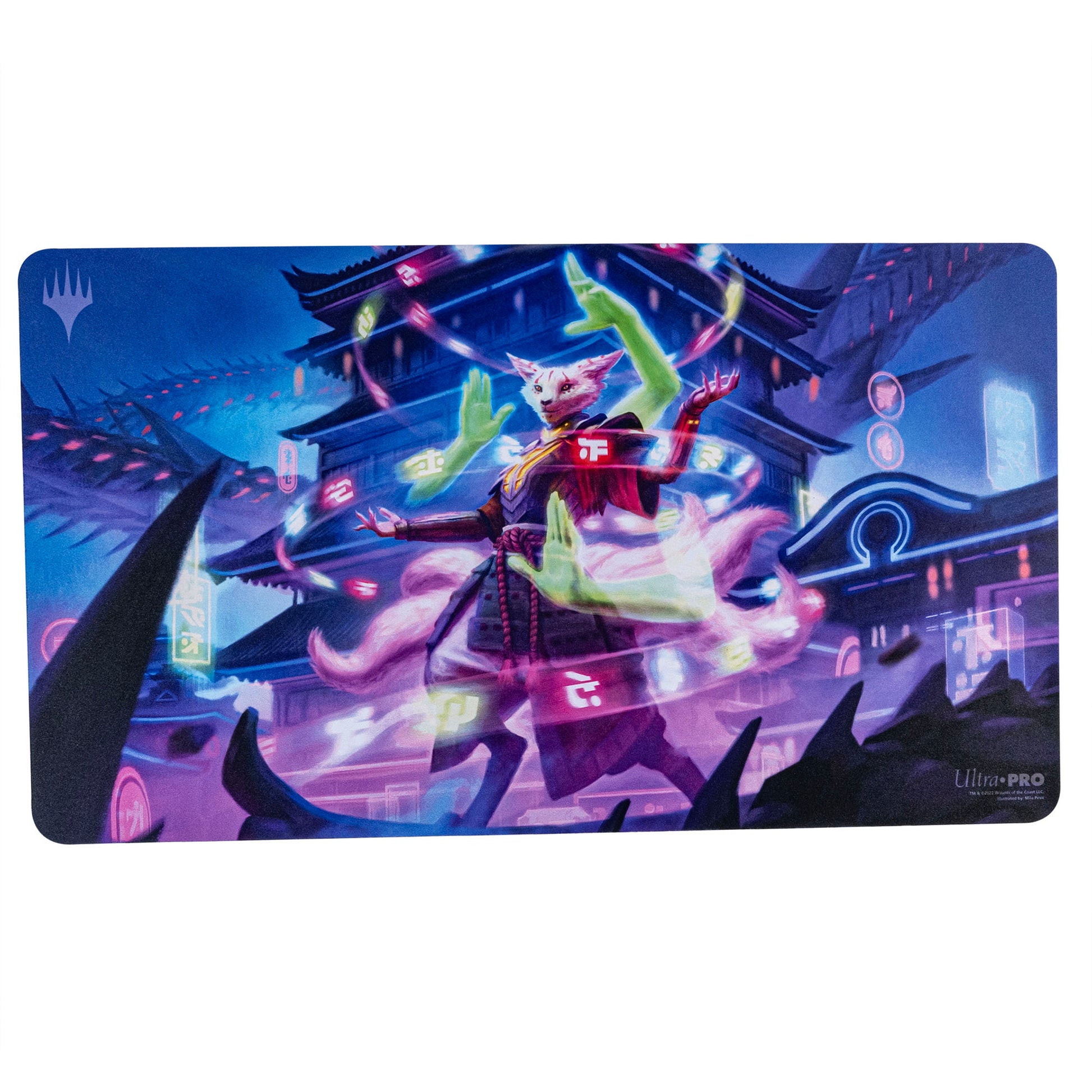 Ultra Pro Playmat - MTG March of the Machine C - The Gathering Ultra Pro Playmat featuring vibrant futuristic battle scene from March of the Machine set.