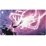 Playmat: Magic the Gathering: Modern Horizons 3: Flare of Malice - Playmat featuring vivid purple and pink energy swirling around a dark figure casting a magical spell, fantasy-themed design.