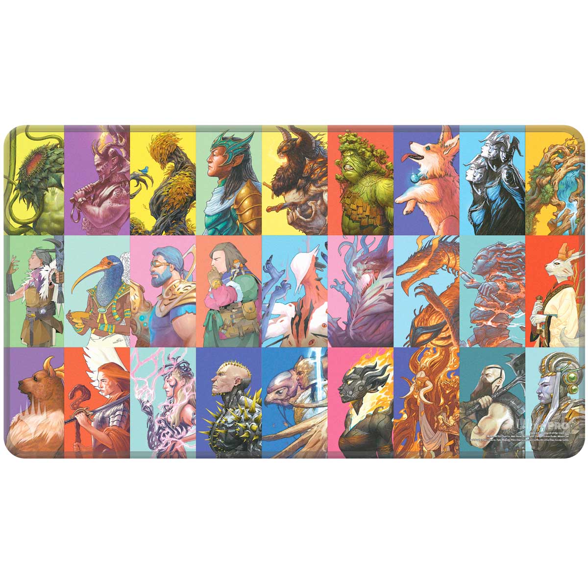 Playmat: Magic the Gathering: Modern Horizons 3: Pop Art Medley Stitched Edge. Features popular Dungeons & Dragons artwork