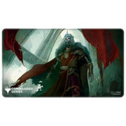 Ultra Pro Stitched Playmat Magic the Gathering Commander Series 6 Nekusar - Dark fantasy playmat featuring a regal, armored warrior with glowing blue crown and fur mantle against a stormy sky.