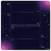 Ultra Pro Playmat - Magic the Gathering Foundations Learn to Play - 2-Player - Black Magic the Gathering playmat with labeled zones for deck, graveyard, library, and battle areas, featuring a purple.
