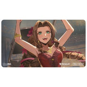 Ultra Pro Foil Playmat - Magic: The Gathering Final Fantasy - Aerith Gainsborough (PREORDER) - Playmat featuring Aerith Gainsborough in a red dress with green eyes and braided brown hair, vibrant anime-style art.