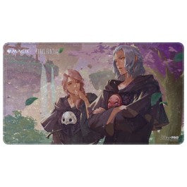Ultra Pro Holofoil Playmat - Magic: The Gathering Final Fantasy - Emet-Selch of the Third Seat (PREORDER) - Rectangular playmat featuring holographic finish with purple and green tones, depicting two fantasy characters in dark.