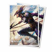 Ultra Pro Apex Sleeves Magic the Gathering Final Fantasy Premium Kain, Traitorous Dragoon - Magic the Gathering card sleeves featuring armored warrior Kain from Final Fantasy in dark purple and silver tones with.