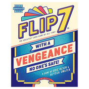 Flip 7: With A Vengeance (PREORDER) - Flip 7 card game box with bold yellow, red, and blue design and text "With a Vengeance" on front.