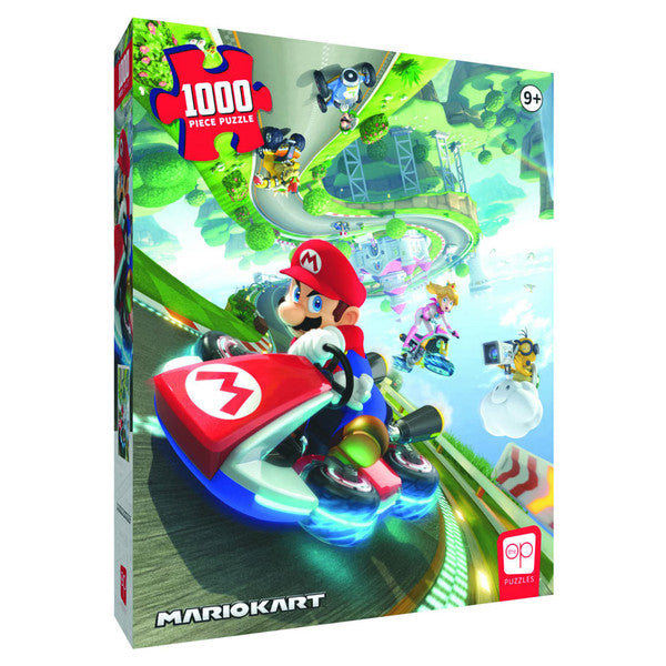 Puzzle: Mario Kart "Anti-Gravity" 1000 pieces - Colorful 1000-piece Mario Kart puzzle featuring anti-gravity race with Mario in red kart.