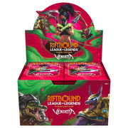 Riftbound: League of Legends TCG: Vendetta Booster Display - League of Legends Vendetta booster display box featuring fantasy characters and containing multiple card booster packs.