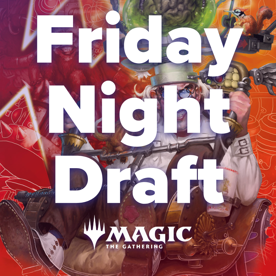 MtG UNSTABLE Draft - MURRAY In-Store Event - The Gathering characters and objects with the Magic logo at the bottom.