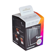Gamegenic Slide Card Cases - Black rectangular plastic Gamegenic Slide Card Case packaging with red, orange, and white accents and product details on the