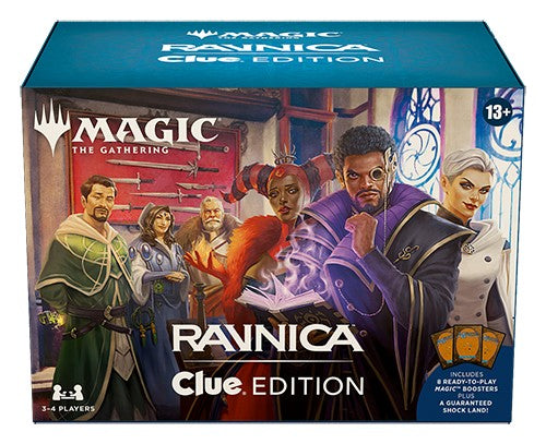 Magic: The Gathering - Murders at Karlov Manor Ravnica Clue Edition - The Gathering Murders at Karlov Manor Ravnica Clue Edition box featuring five illustrated characters on a dark fantasy.