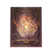 Dungeons & Dragons: Dungeon Masters Guide Alternate Cover 2024 - Dark maroon hardcover with intricate gold detailing and a fiery orange dragon illustration, titled Dungeon Masters Guide.