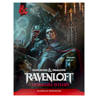 Dungeons & Dragons: Ravenloft - The Horrors Within - Dark gothic book cover showing a vampire holding a wine glass with a skull ring, surrounded by eerie shadows and candles.
