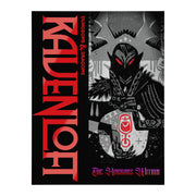 Dungeons & Dragons: Ravenloft - The Horrors Within Alternate Cover (PREORDER) - Dark fantasy book cover featuring a menacing armored figure with glowing red eyes holding a glowing red symbol, black and.