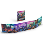 Dungeons & Dragons: Ravenloft - The Horrors Within Dungeon Masters Screen (PREORDER) - Folded dungeon master screen with vibrant fantasy artwork featuring gothic castles, eerie forests, and ominous skies in.