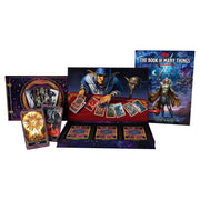 D&D 5th Edition: Deck of Many Things - Deck of Many Things with richly illustrated tarot-style cards, display box depicting a wizard, and accompanying rulebook.