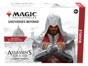 Magic: The Gathering - Assassin's Creed - Bundle - The Gathering Universes Beyond Assassin’s Creed Bundle box with a hooded Assassin character in white and red robes, and two.